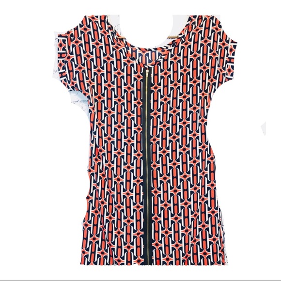 Blue Rain by Francesca’s Tunic Dress Back Zipper Scoop Neck Puff Sleeve Womens S - Picture 4 of 8